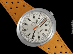 1960's Omega Dynamic Vintage Mens Watch with Racing Dial, Automatic, Day Date - Stainless Steel