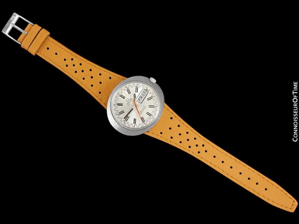 1960's Omega Dynamic Vintage Mens Watch with Racing Dial, Automatic, Day Date - Stainless Steel