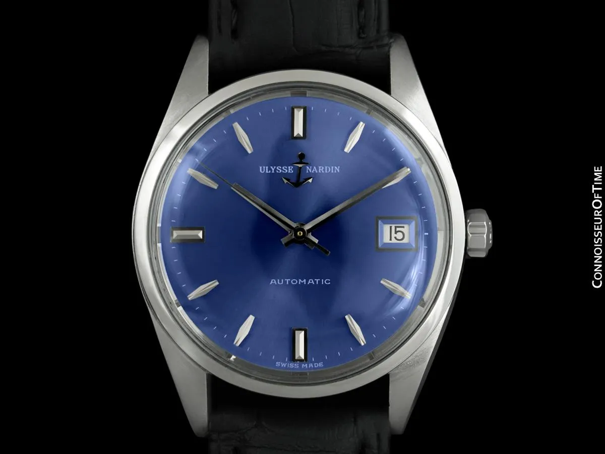 1960's Ulysse Nardin Vintage Mens Full Size Automatic Calatrava Watch - Stainless Steel