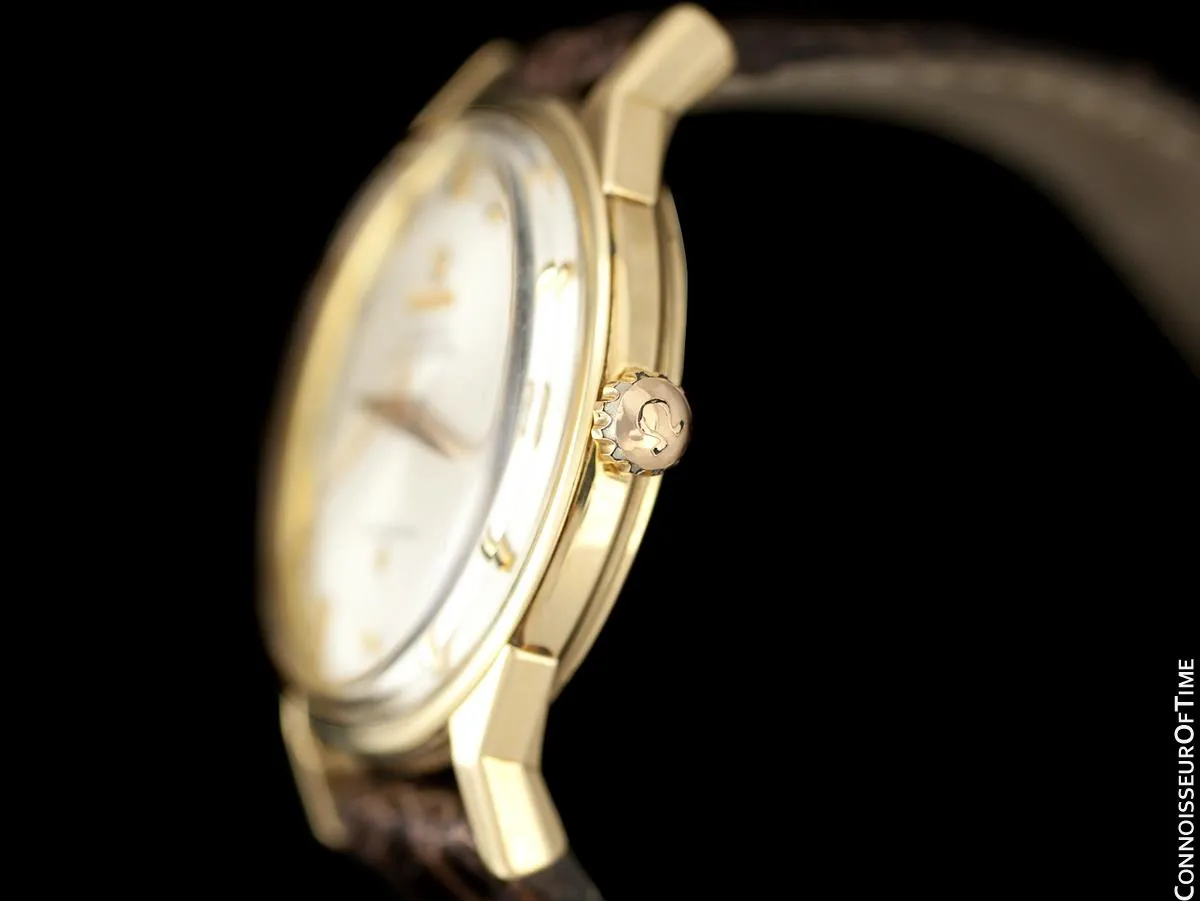 1965 Omega Vintage Mens Pie Pan Dial Constellation, Automatic, Date - 14K Gold