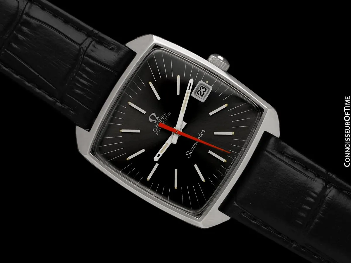 1970's Omega Seamaster Compressor Mens Vintage Watch with Cal. 565 and Racing Dial - Stainless Steel