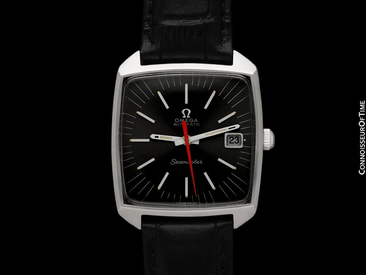 1970's Omega Seamaster Compressor Mens Vintage Watch with Cal. 565 and Racing Dial - Stainless Steel