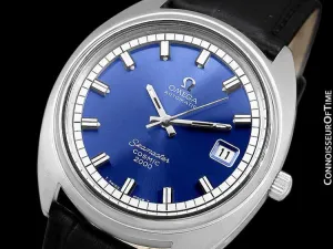 1970's Omega Seamaster Cosmic 2000 Vintage Retro Mens Dive Watch, Date - Stainless Steel