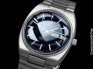 1980 Omega Seamaster Vintage Mens Bracelet Watch, Automatic, Day Date - Stainless Steel