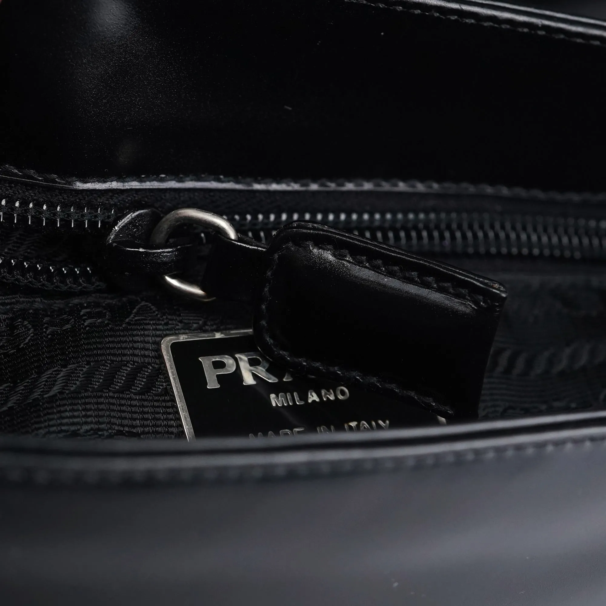 1995 Black Spazzolato Swivel Shoulder Bag