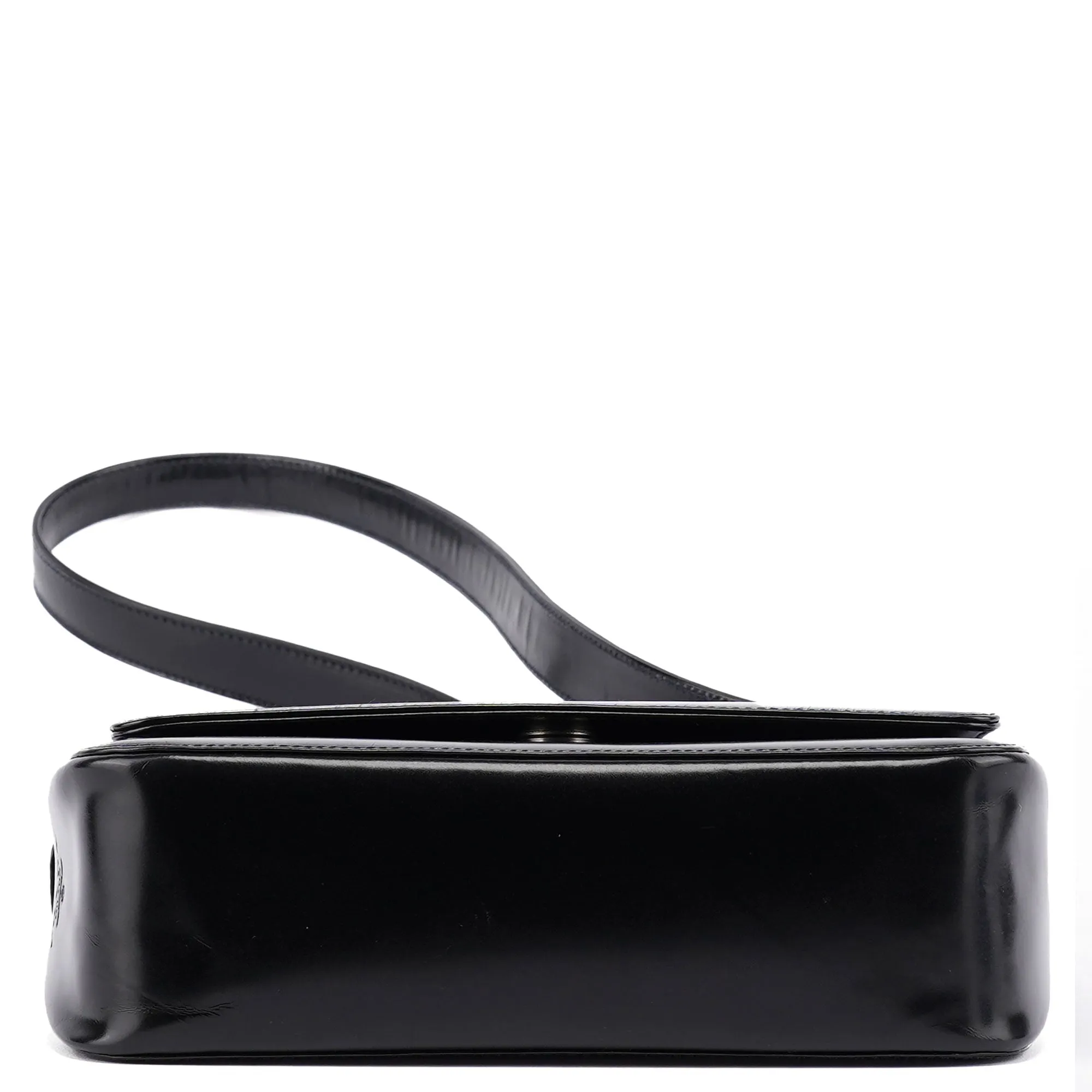 1995 Black Spazzolato Swivel Shoulder Bag