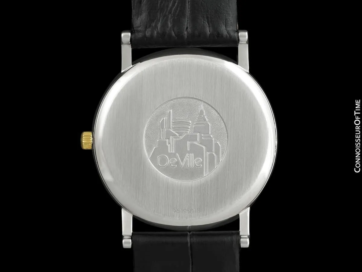 1998 Omega Vintage De Ville Mens Watch with Date - Stainless Steel & Solid 18K Gold