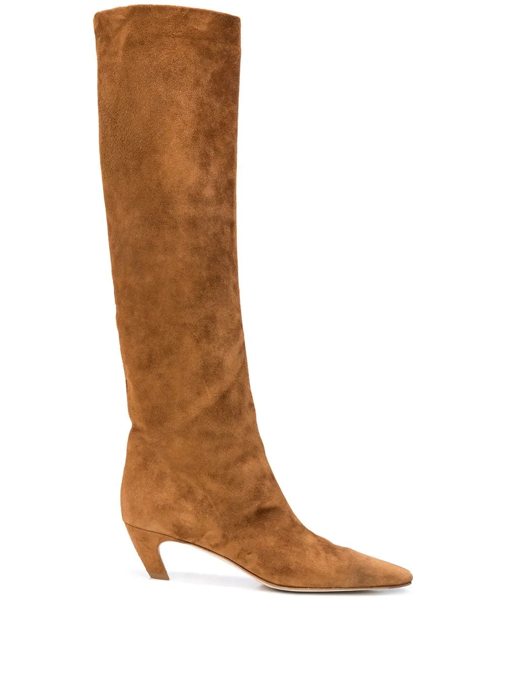 2023 Vegan Snake Leather Knee High Boots for Women Kitten Heel Square Toe Cowboy Boots Black Fall Winter Shoes Plus-Size
