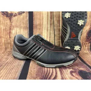 Adidas 360 Traxion Men’s 12 Golf Shoes BOA Black Red Athletic Sneaker Leather