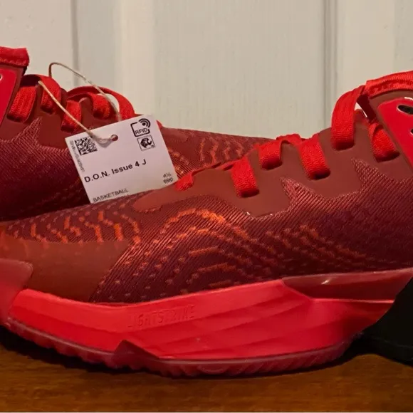 Adidas Don Issue # 4 Basketball Shoes GW9003 Red Kids Unisex Sz 5 Wmns S 6.5 NEW