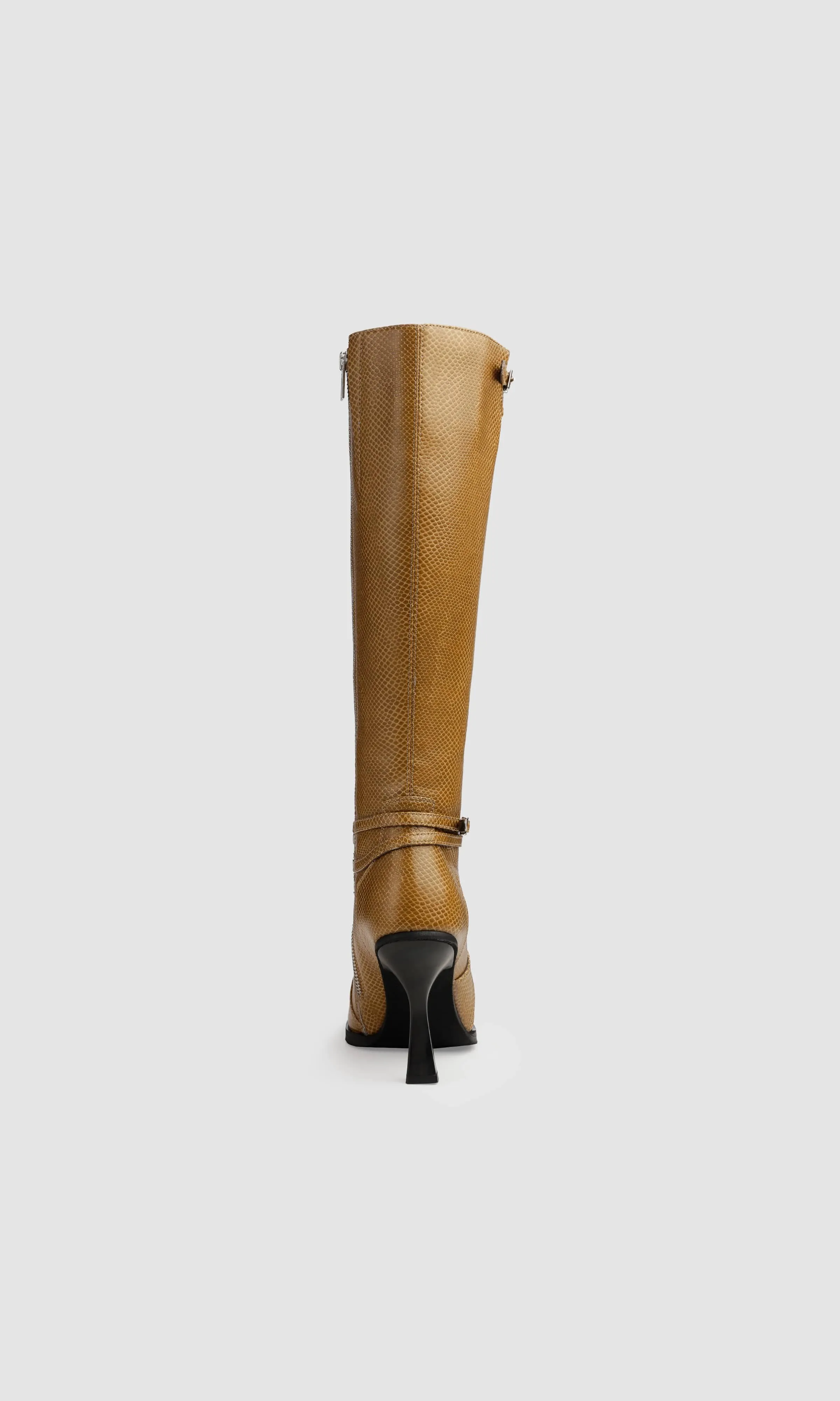 Alicia Vegan Apple Leather Knee Boots | Hazel