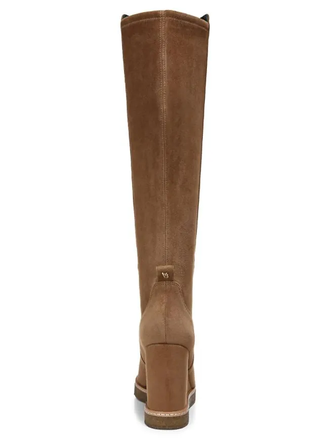Andora Knee High Wedge Boot - Hazelwood Suede