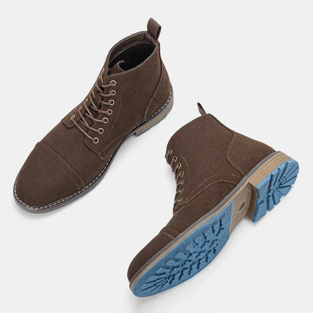 Andrew | Vintage Cap-Toe Classic Derby Boots for Men