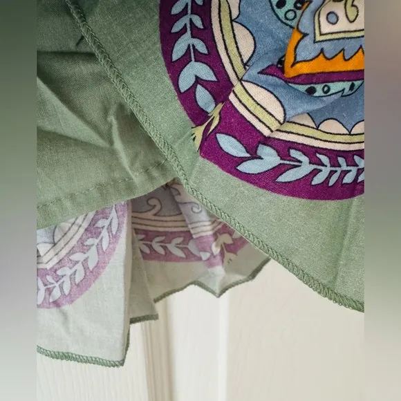 Anthropologie Let Me Be Tiered Printed Mini Skirt