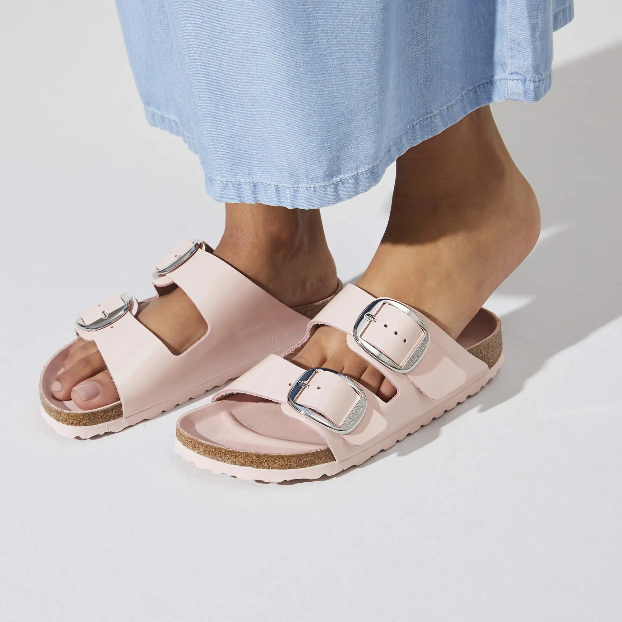 Arizona Big Buckle Natural Leather Patent