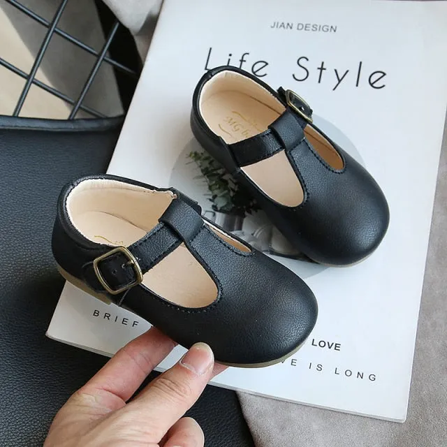 Baby Girls Shoes Cute Bow Patent Leather Princess Shoes Solid Color Kids Gilrs Dancing Shoes First Walkers SMG104