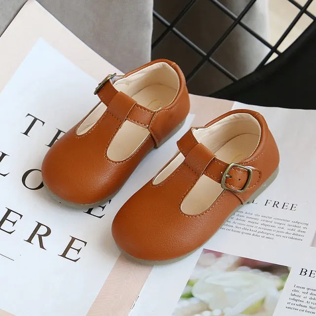Baby Girls Shoes Cute Bow Patent Leather Princess Shoes Solid Color Kids Gilrs Dancing Shoes First Walkers SMG104