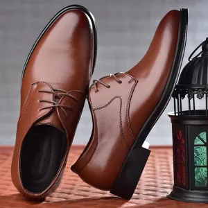 Beatty | Men's Black Leather Oxford Dress Shoes - Ideal for Weddings, Office, and Business Events