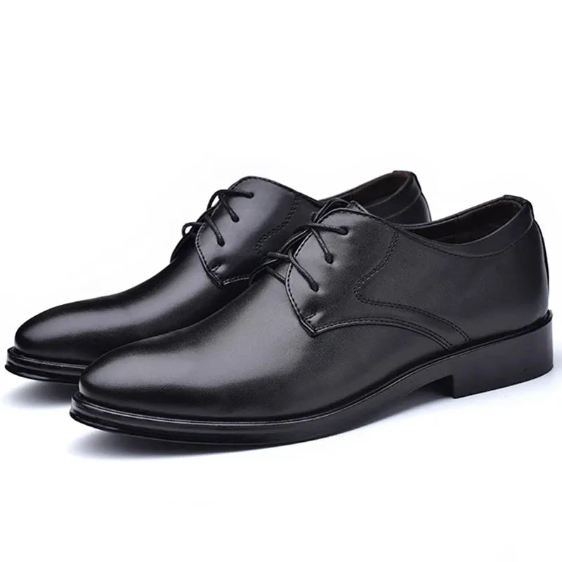Beatty | Men's Black Leather Oxford Dress Shoes - Ideal for Weddings, Office, and Business Events