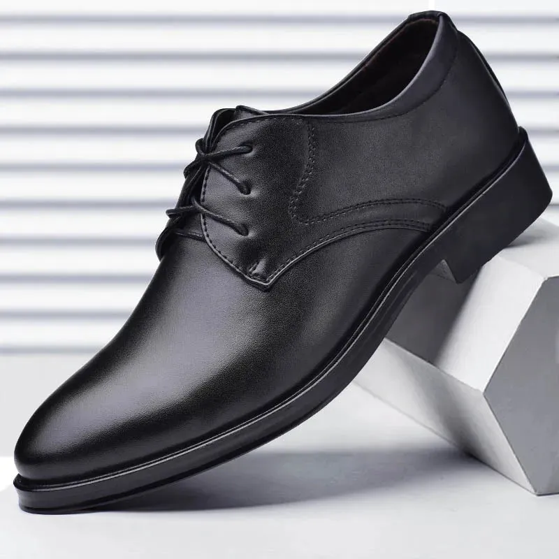Beatty | Men's Black Leather Oxford Dress Shoes - Ideal for Weddings, Office, and Business Events