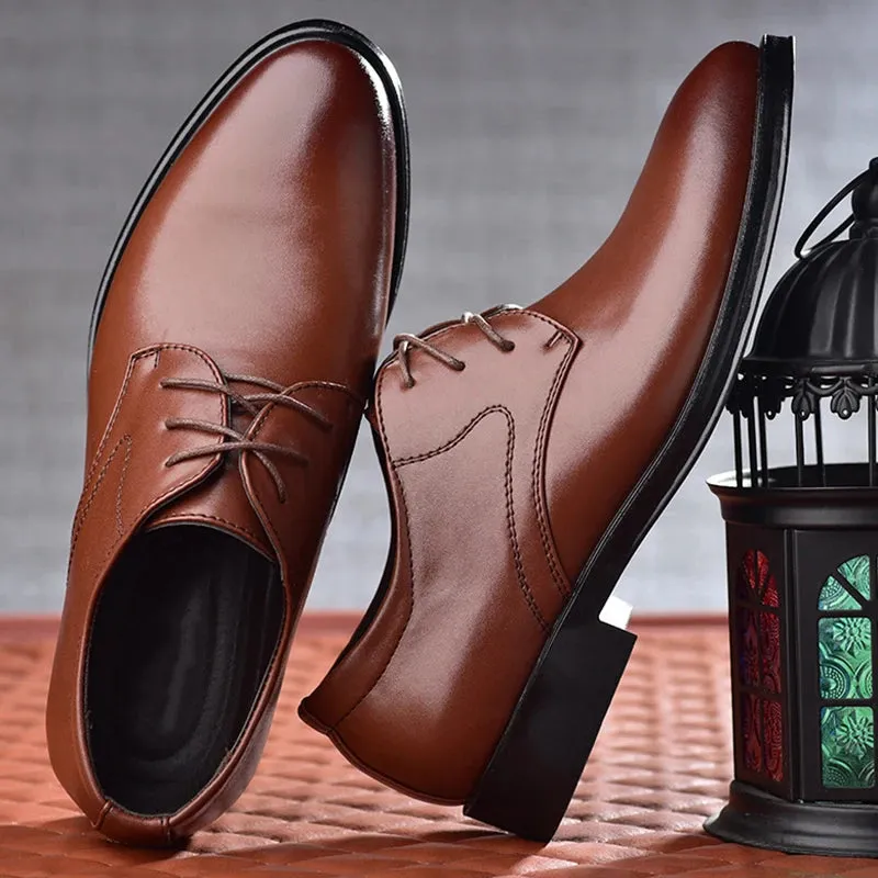 Beatty | Men's Black Leather Oxford Dress Shoes - Ideal for Weddings, Office, and Business Events