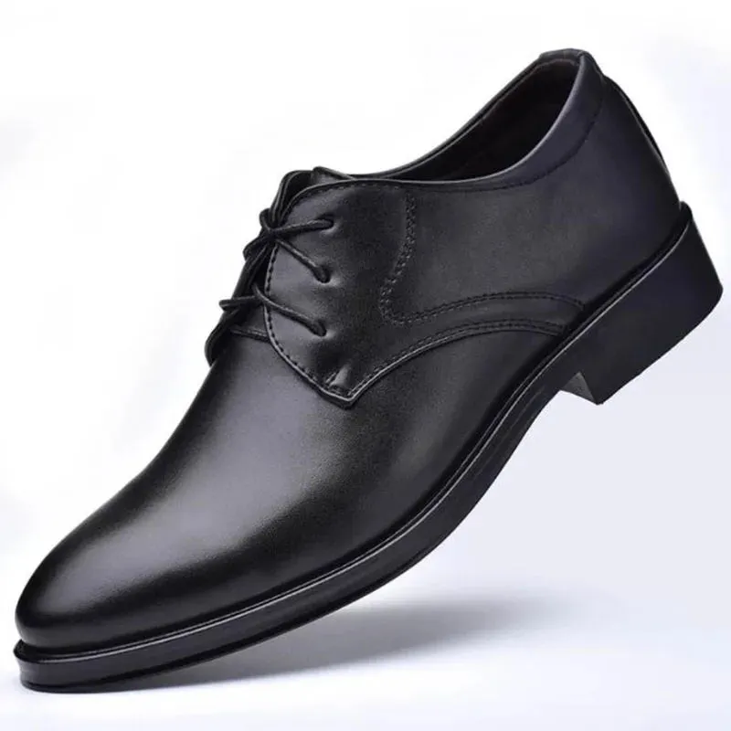 Beatty | Men's Black Leather Oxford Dress Shoes - Ideal for Weddings, Office, and Business Events