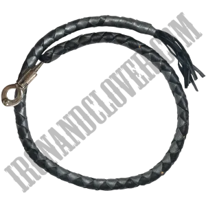 Black & Silver Leather Get Back Whip