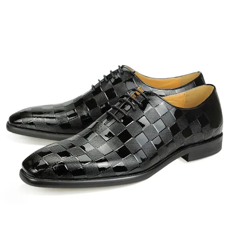 Black Leather Dress Shoes Men