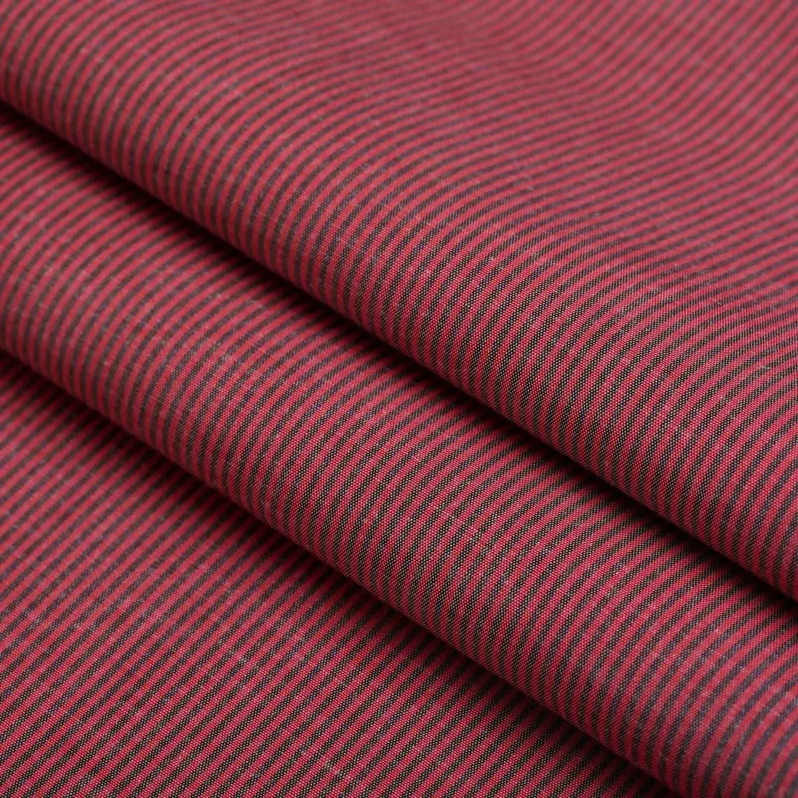 Black Maroon Rusted Pin Strip Shirt