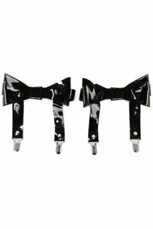 Black Patent Garters (set of 2)