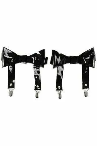 Black Patent Garters (set of 2)