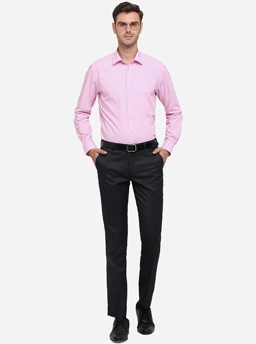 Black Solid Super Slim Fit Formal Trouser | Greenfibre
