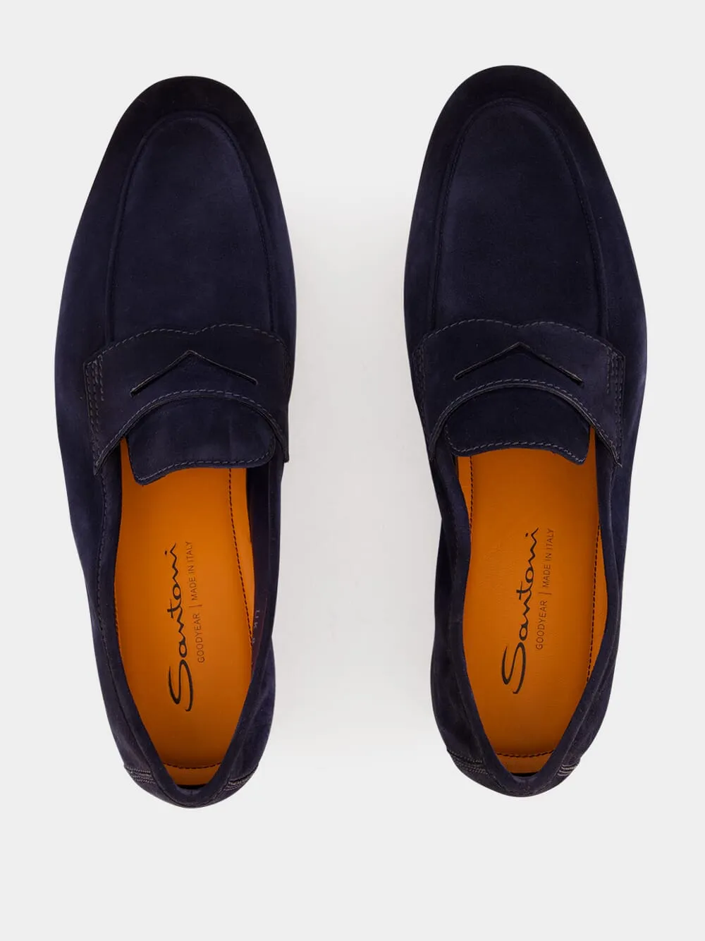 Blue Suede Penny Carlos Loafers