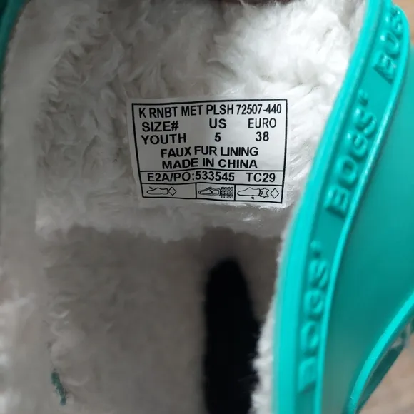 Bogs Unisex-Youth Plush Rain Rain Boots Size 5