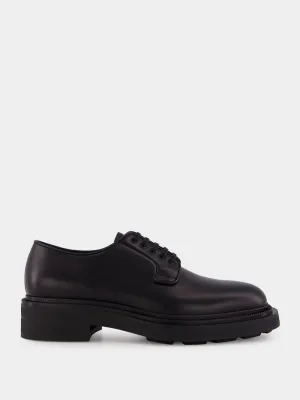 Bright Calf Leather Lace-Up Shoes