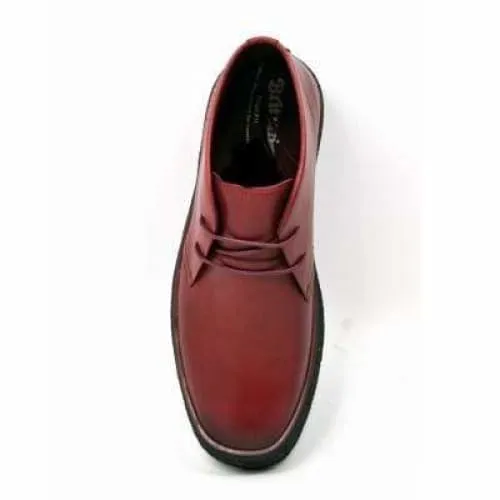 British Walkers Playboy Classic Men's Wine Red Leather Ankle Boots