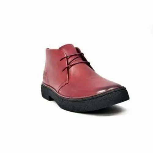 British Walkers Playboy Classic Men's Wine Red Leather Ankle Boots