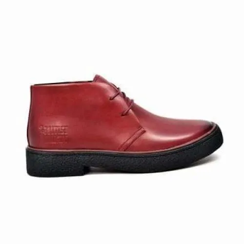 British Walkers Playboy Classic Men's Wine Red Leather Ankle Boots