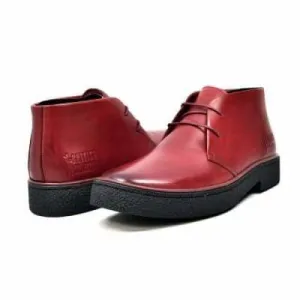 British Walkers Playboy Classic Men's Wine Red Leather Ankle Boots