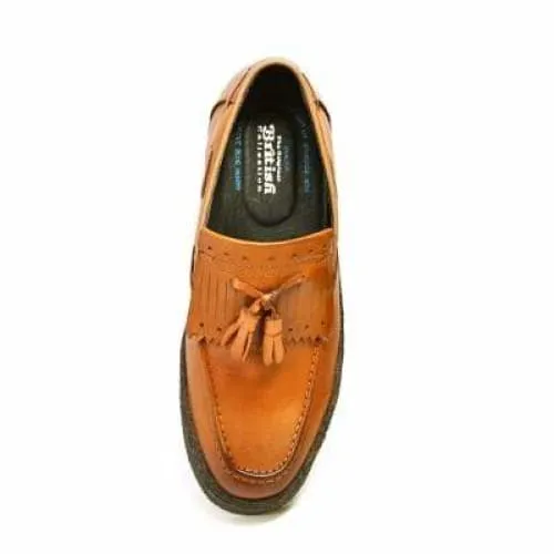 British Walkers Playboy Cruise Men's Cognac Leather Slip On Ankle Boots