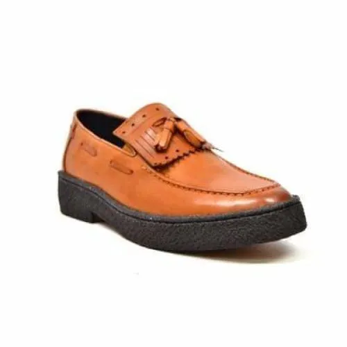 British Walkers Playboy Cruise Men's Cognac Leather Slip On Ankle Boots