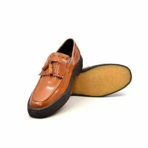 British Walkers Playboy Cruise Men's Cognac Leather Slip On Ankle Boots