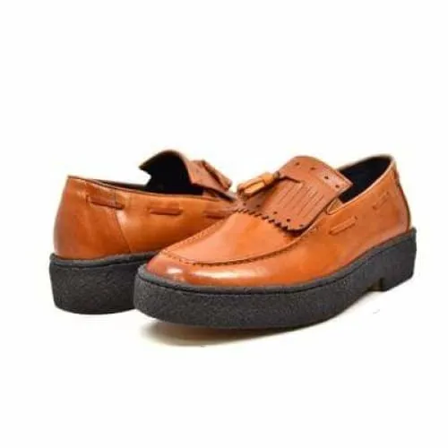 British Walkers Playboy Cruise Men's Cognac Leather Slip On Ankle Boots