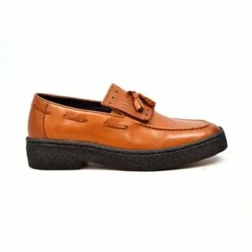 British Walkers Playboy Cruise Men's Cognac Leather Slip On Ankle Boots