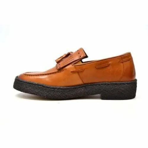 British Walkers Playboy Cruise Men's Cognac Leather Slip On Ankle Boots