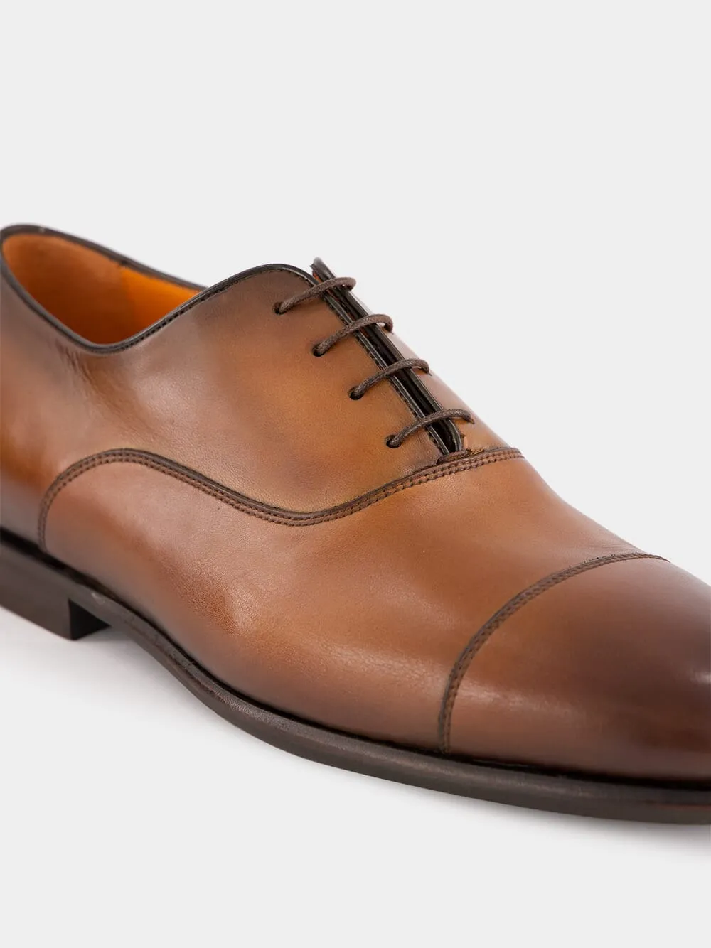 Brown Polished Leather Shoes