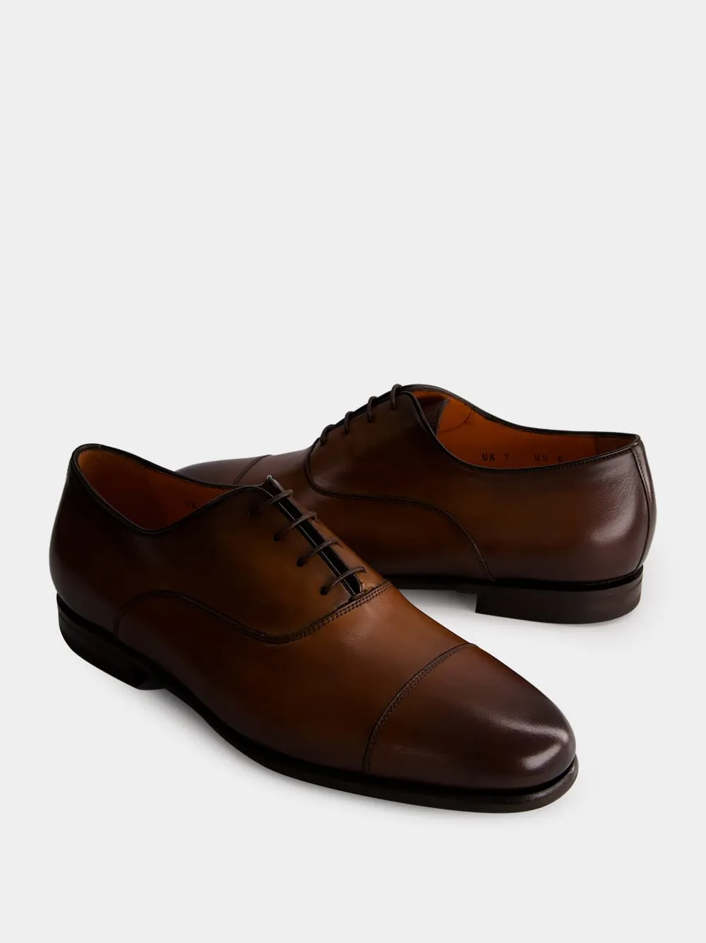 Brown Polished Leather Shoes