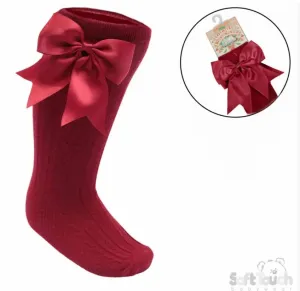 Burgundy Knee High Socks