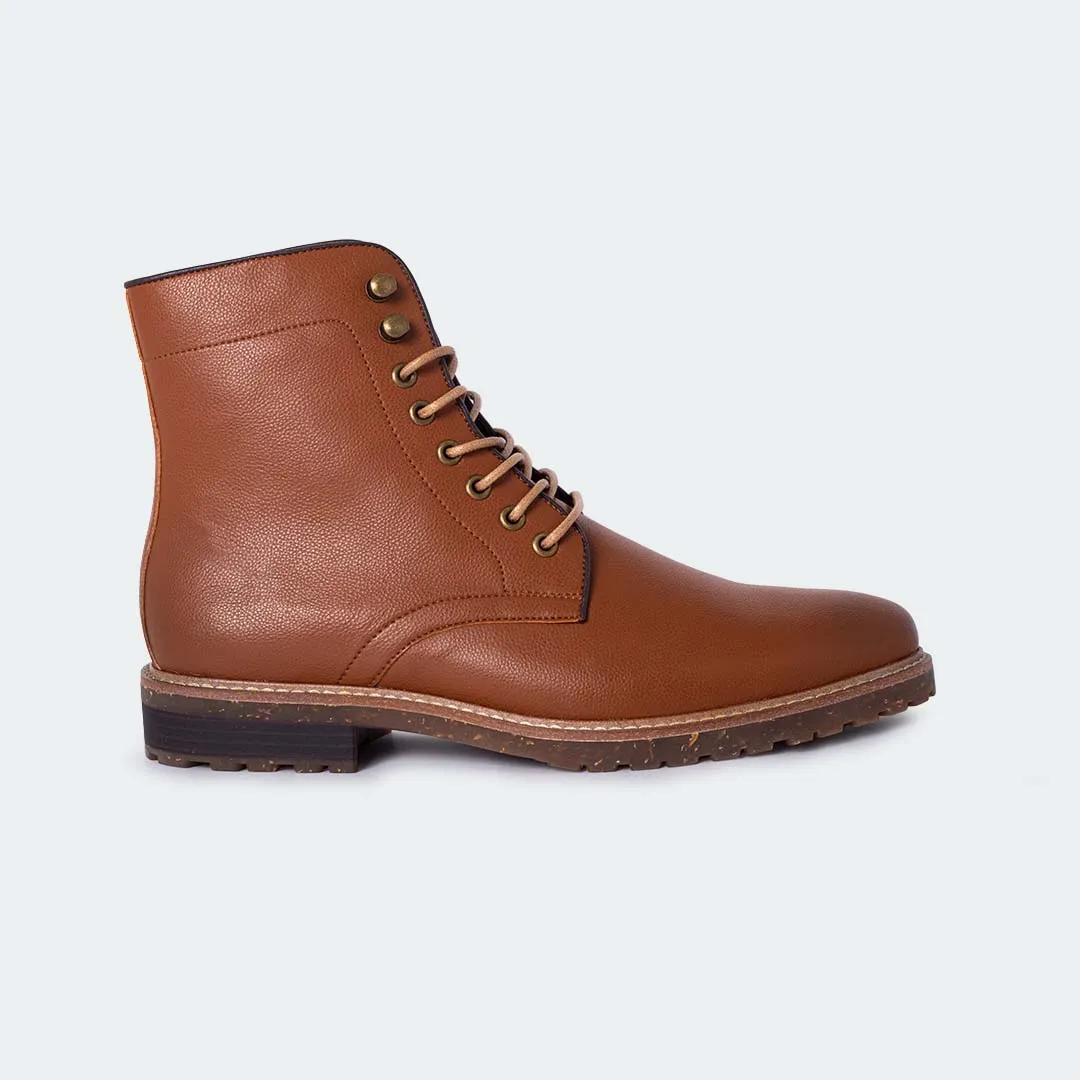 Caliber Shoes Brown Lace Up Boots For Men (NICHOLAS A500G)