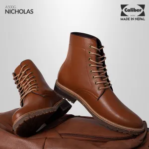 Caliber Shoes Brown Lace Up Boots For Men (NICHOLAS A500G)